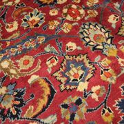 Tapis en laine florale rouge fait à la main antique persan khorassan tapis - 295x376cm
