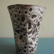 ceramic vase Vallauris fat lava vintage deco glazed ceramic vase 50s
