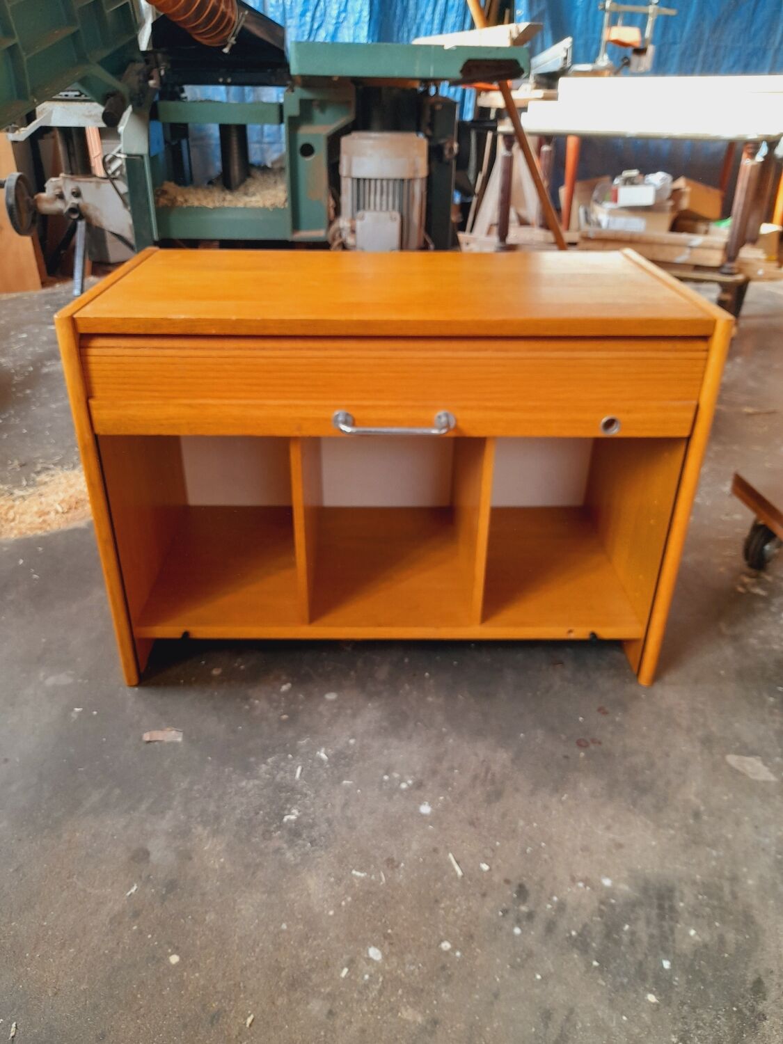 Vintage low curtain cabinet
