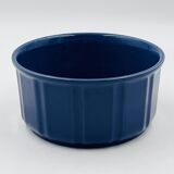 Vintage blue glazed ceramic gratin dish from the 1970s.