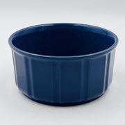 Vintage blue glazed ceramic gratin dish from the 1970s.