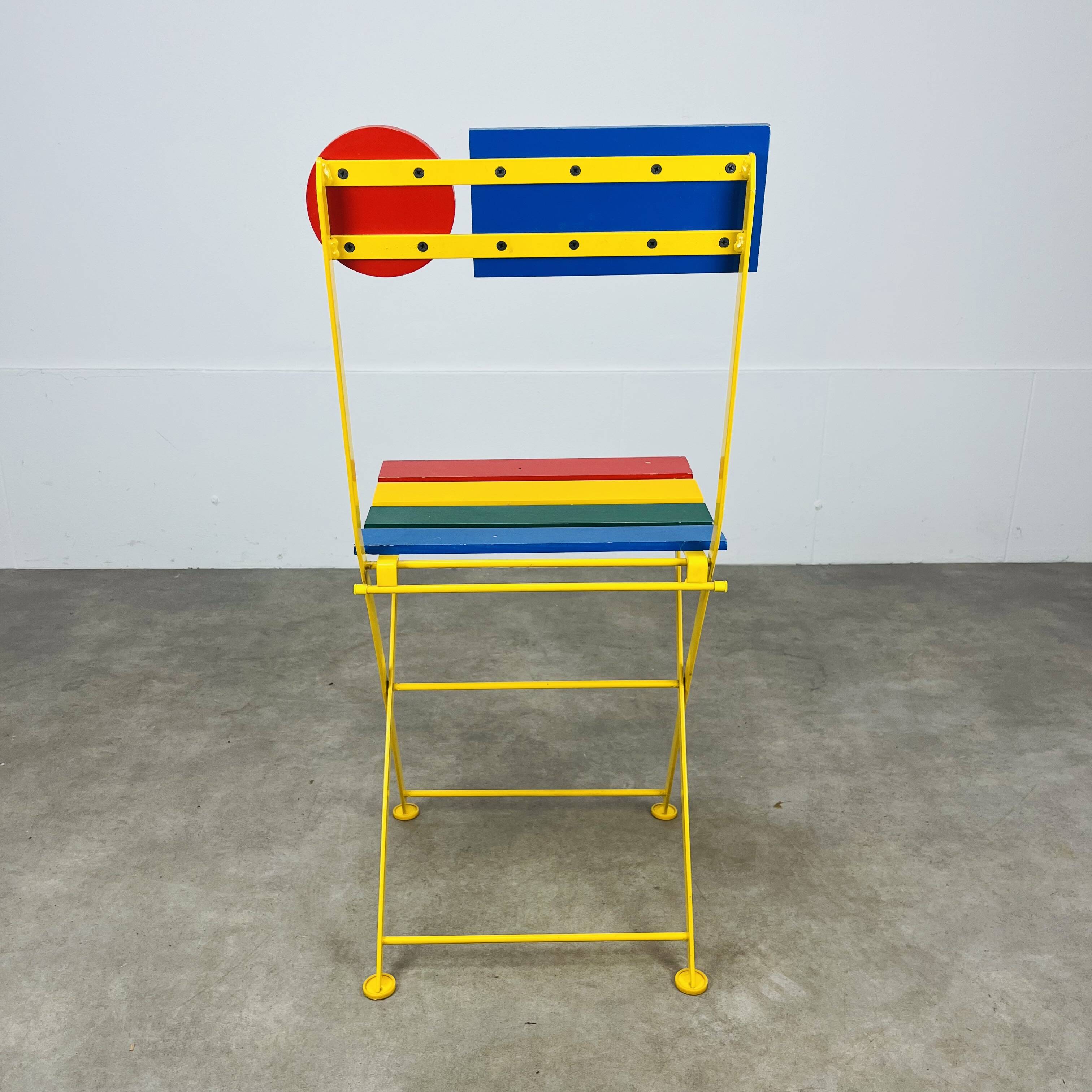 Fermob postmodern folding chair by Denis Balland