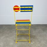 Fermob postmodern folding chair by Denis Balland