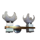 Pair of white Murano glass wall lights, Mazzega