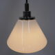 Art Deco school lamp with white glass shade