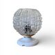 Ceiling light or globe wall light, moulded glass, 14 cm, porcelain rose.