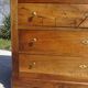 Louis Philippe chest of drawers in solid walnut