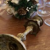 Old bronze candle holder