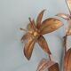 Vintage gold metal wall lamp, 70s