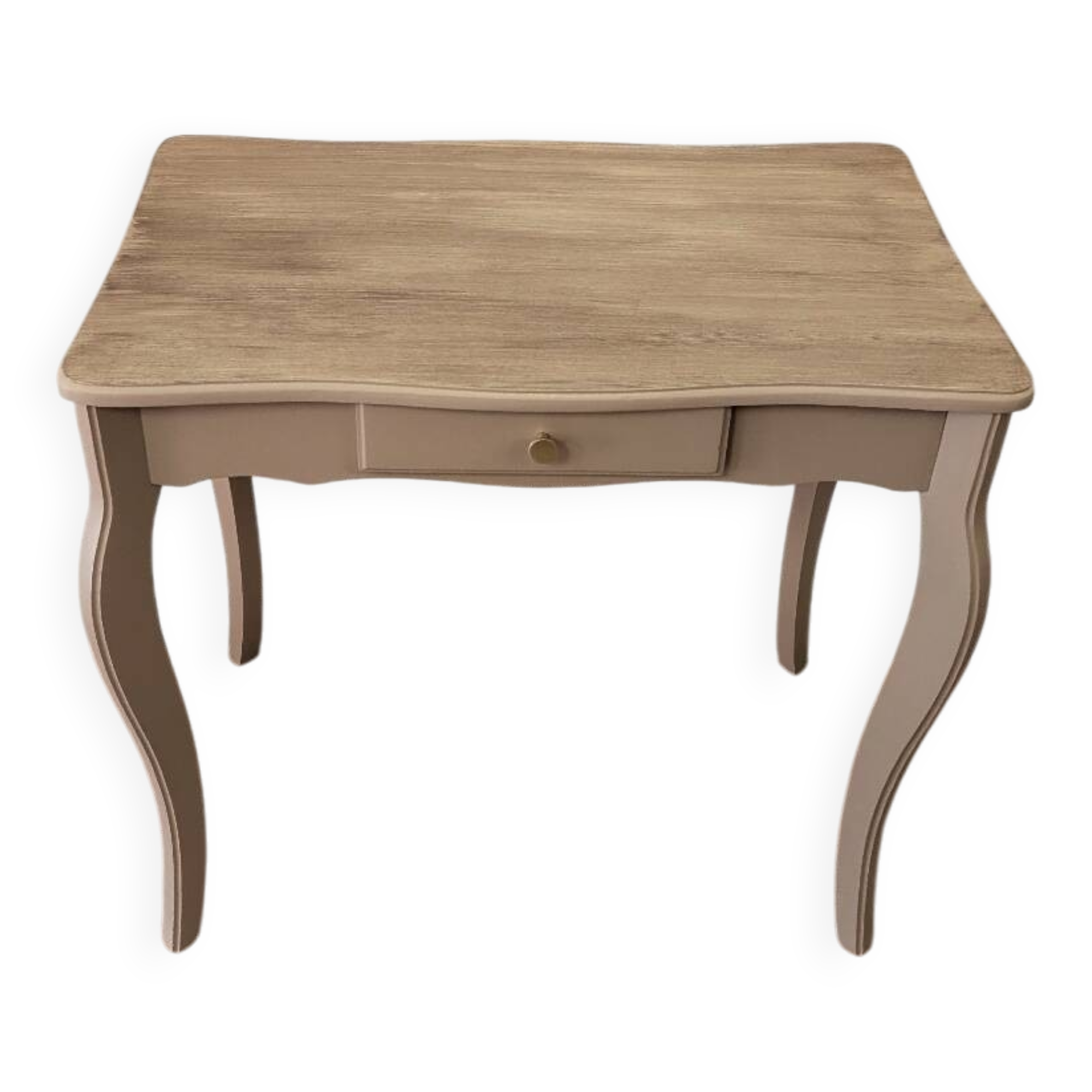 Joli bureau vintage rénové rose poudré
