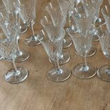 Set of 37 crystal glasses from the 50s