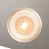 Mid-Century Italian Opaline Glass & Brass Pendant Lamp, 60s