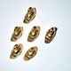 Table decoration set: 6 vintage swan place card holders in gold-tone metal