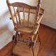 Chaise haute d'enfant , en bois , début 20ème