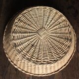 Vintage wicker round basket