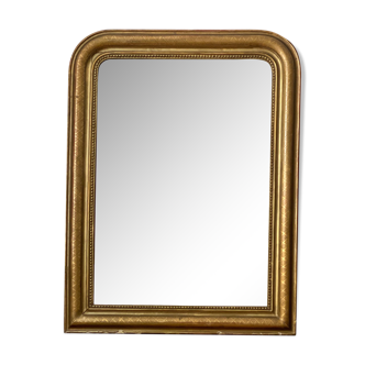 Louis Philippe Mirror beaded carved gold  74x98cm