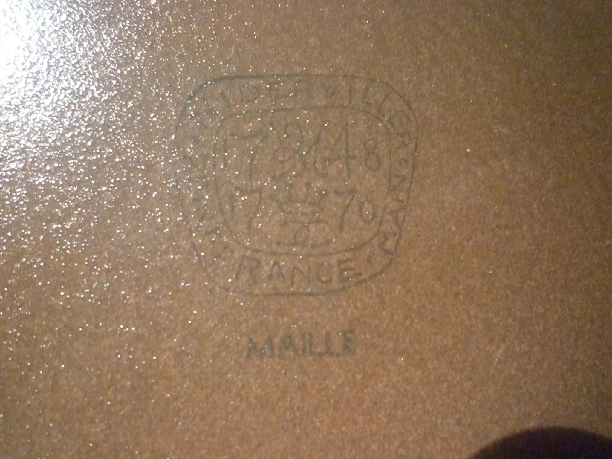 Dessert plates Niderviller 1960 sandstone enamelled, model Maille