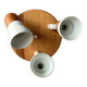 Massive vintage 80' wooden ceiling spotlights - Scandinavian design