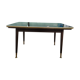 Table mid-low formica feet compass glass tray - vintage 1960