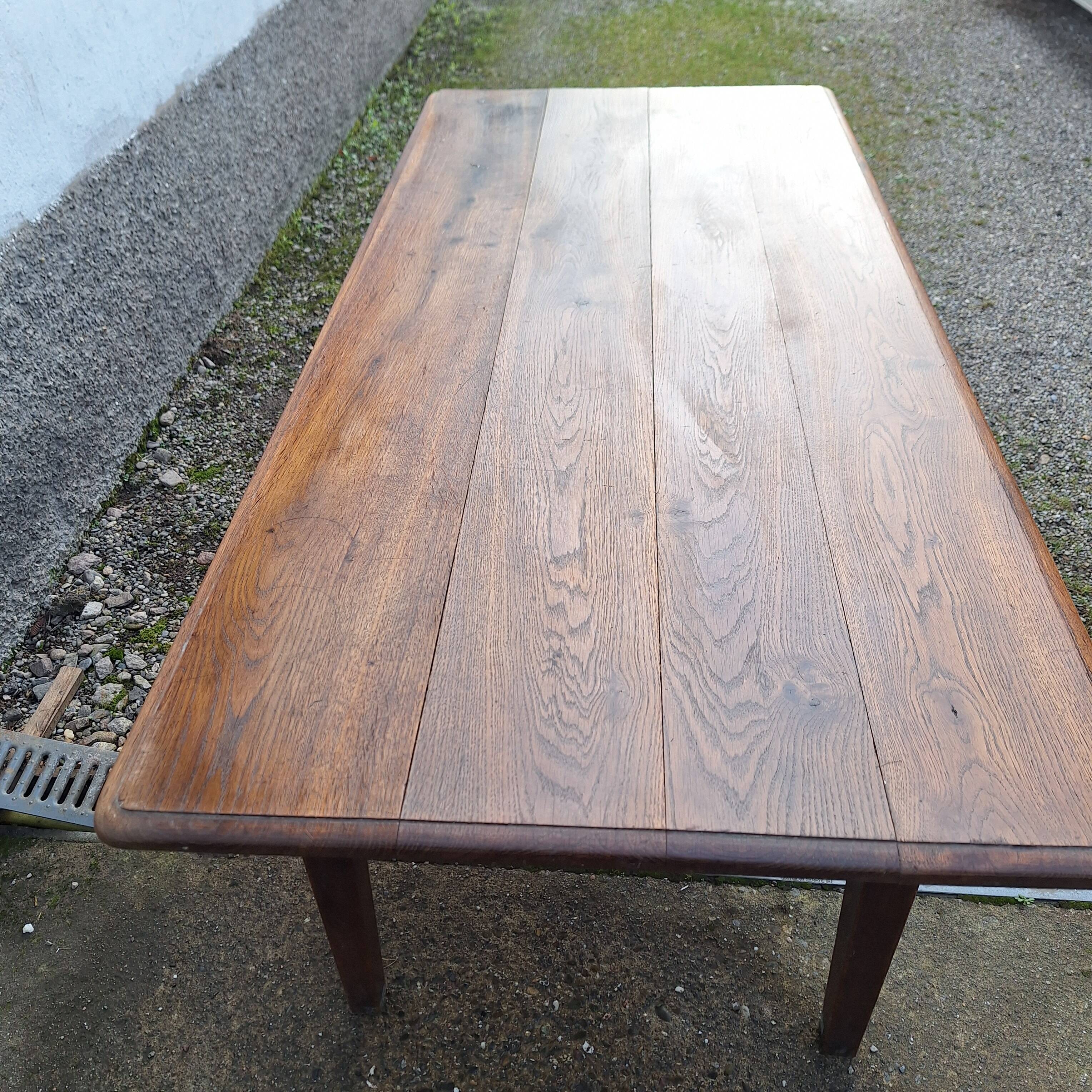 Late 19th century oak farmhouse table
