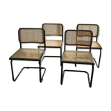Set of 4 black Marcel Breuer B32 chairs