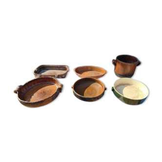 Lot de poterie ancienne en grès