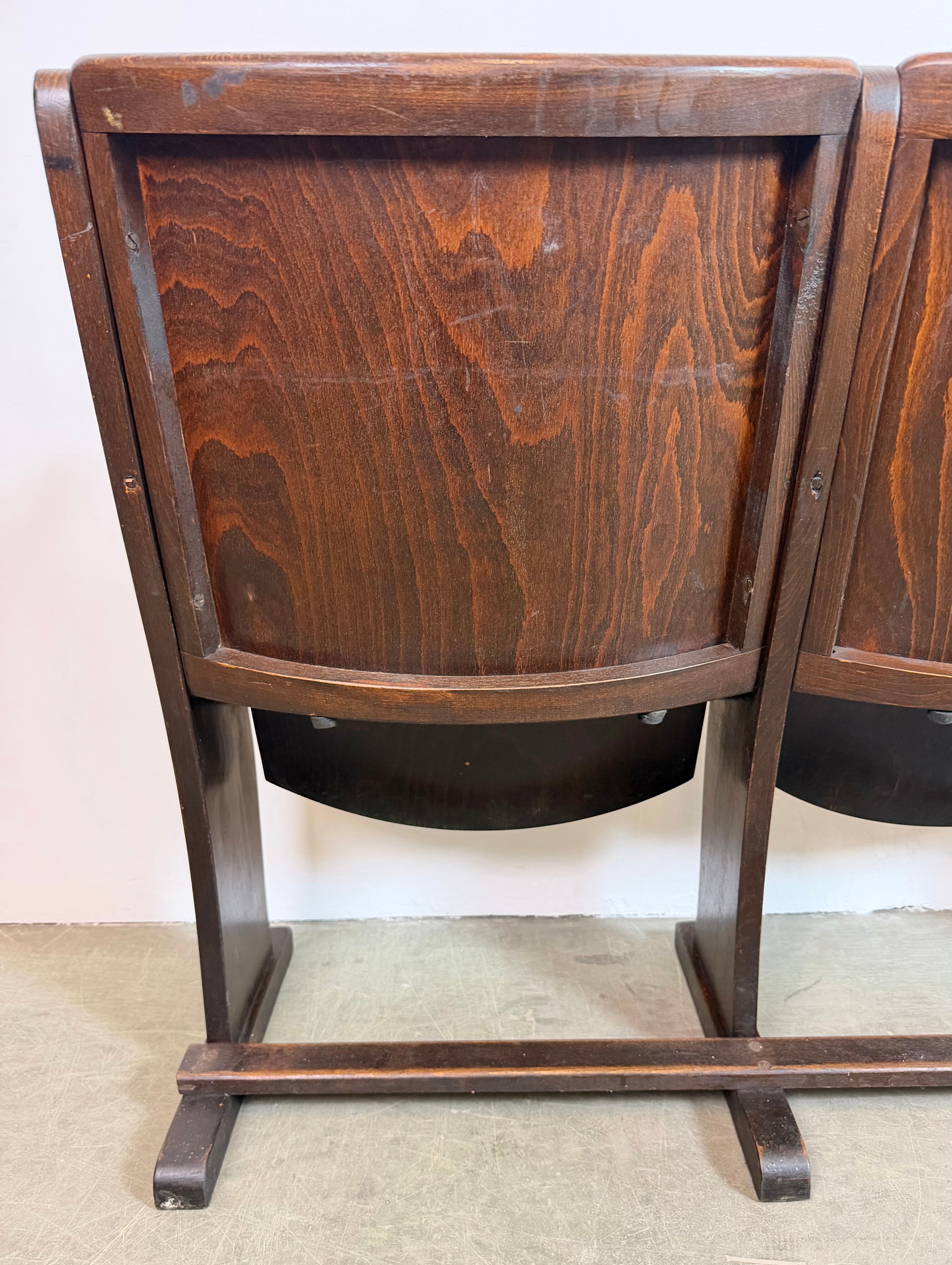 Vintage two-seat cinema bench from ton, 1960s
