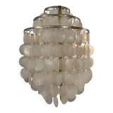 Pearlescent pellet chandelier
