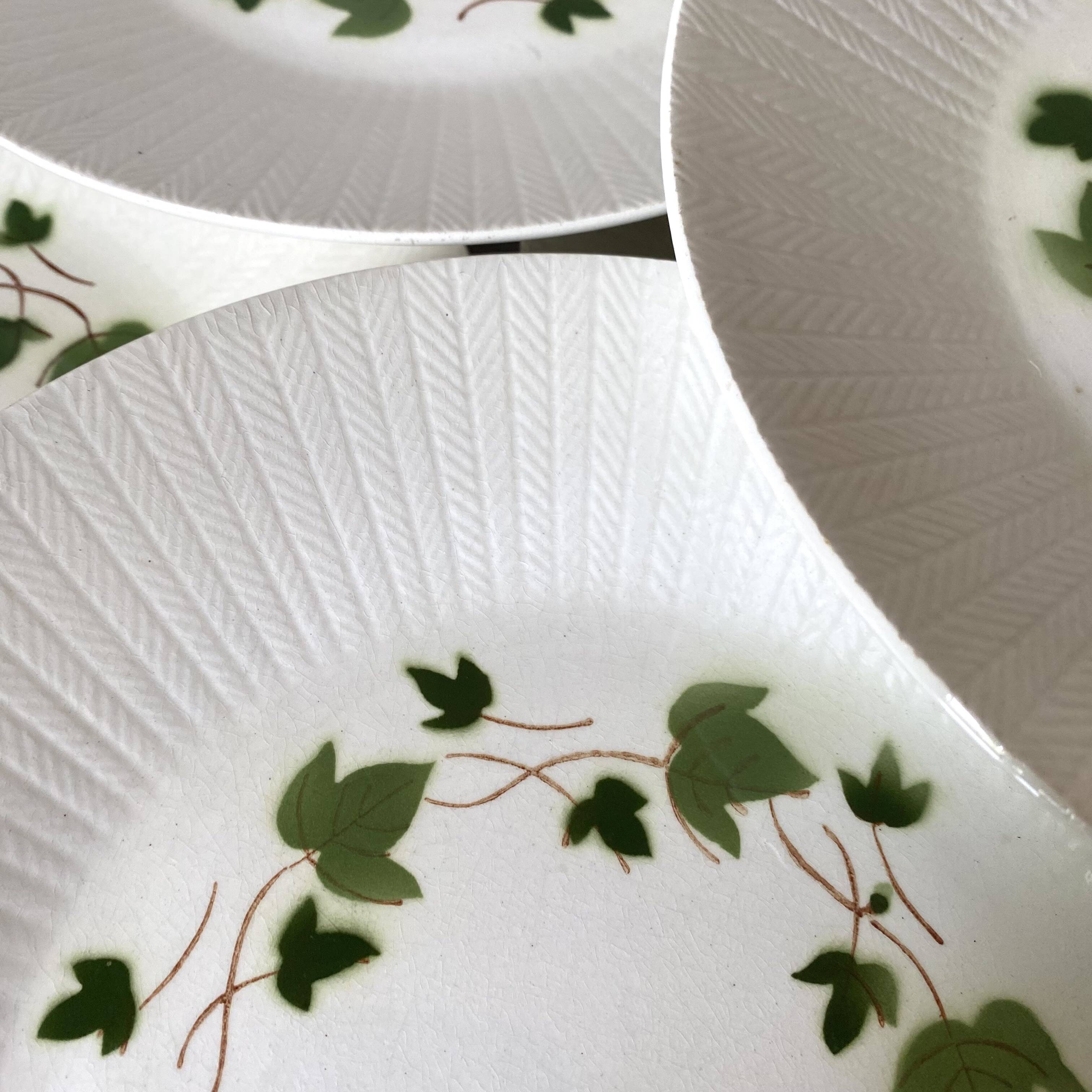 Antique dinner plates Saint Amand Ceranord, Bourrasque