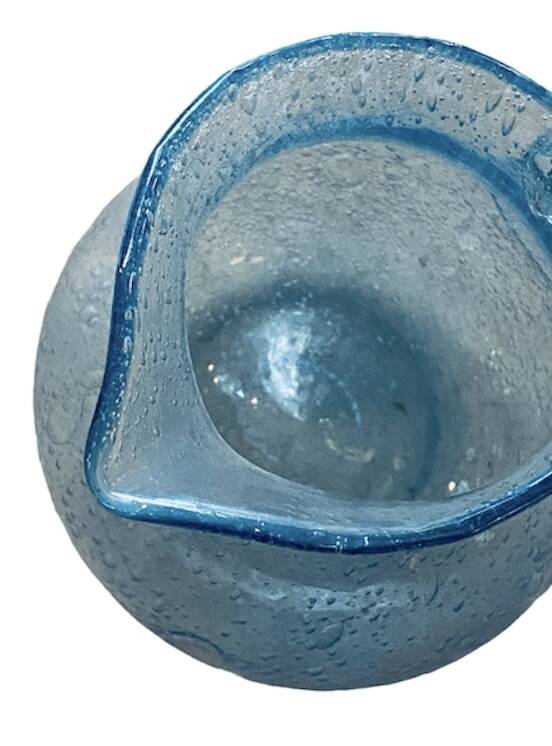 Biot blown glass pitcher