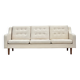 1970s, 3-seater Danish sofa, beige/white furniture wool, teak wood legs.