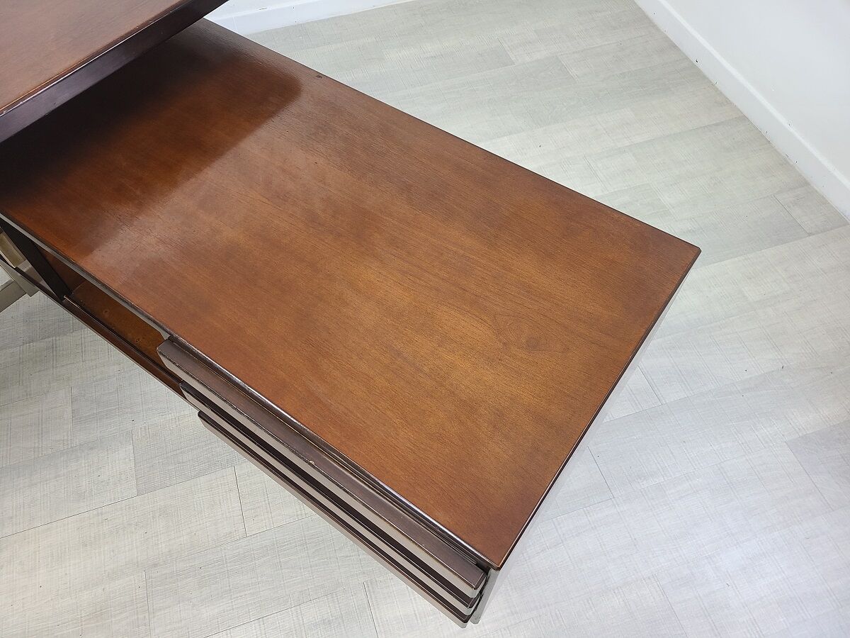 Design corner desk Gianni Moscatelli rosewood 70s vintage