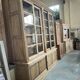 Bibliothèque en chêne porte coulissante