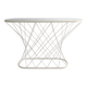 White Twisted Console 1980s  Noguchi Style USA Mid Century Oval