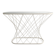 White Twisted Console 1980s  Noguchi Style USA Mid Century Oval