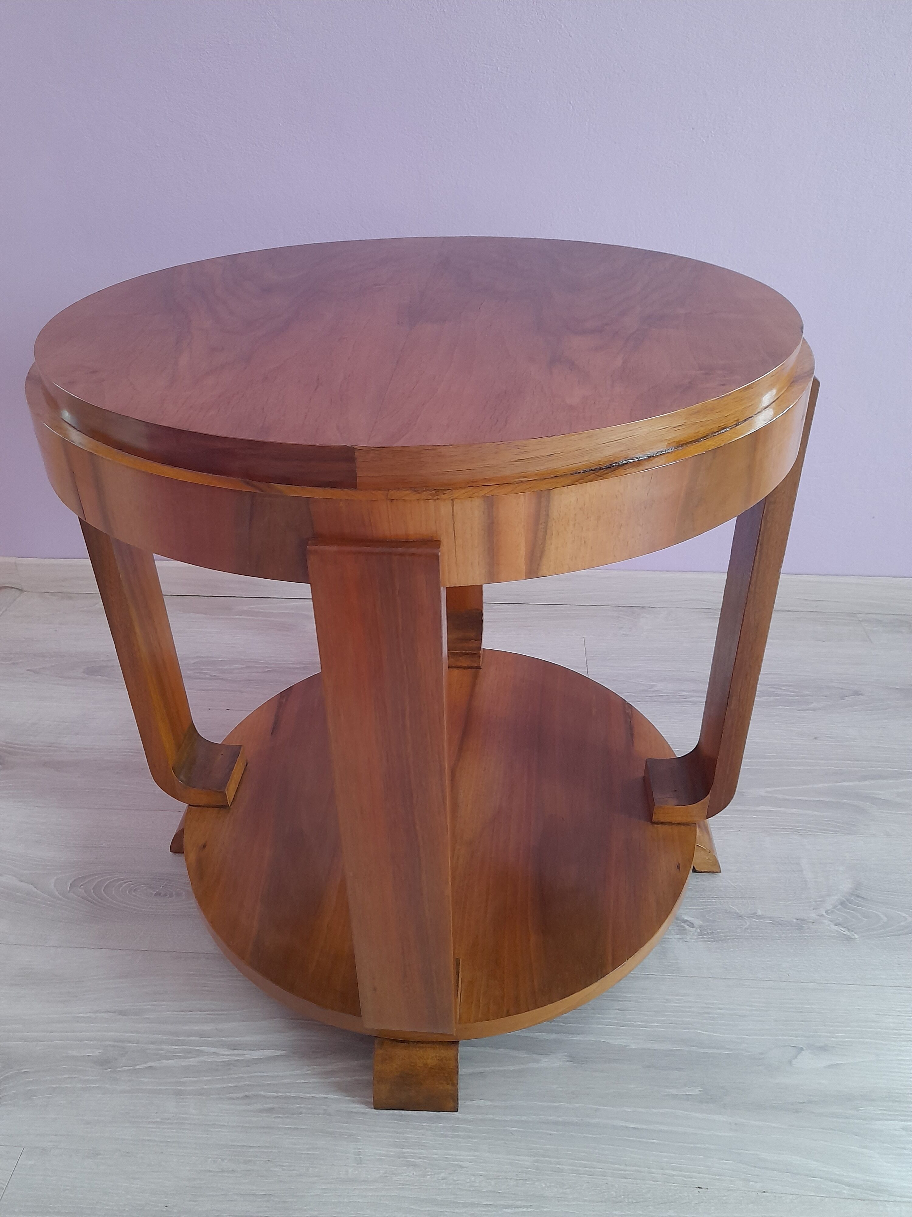 Round art deco coffee table