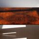 Executive burlwood desk 1980s