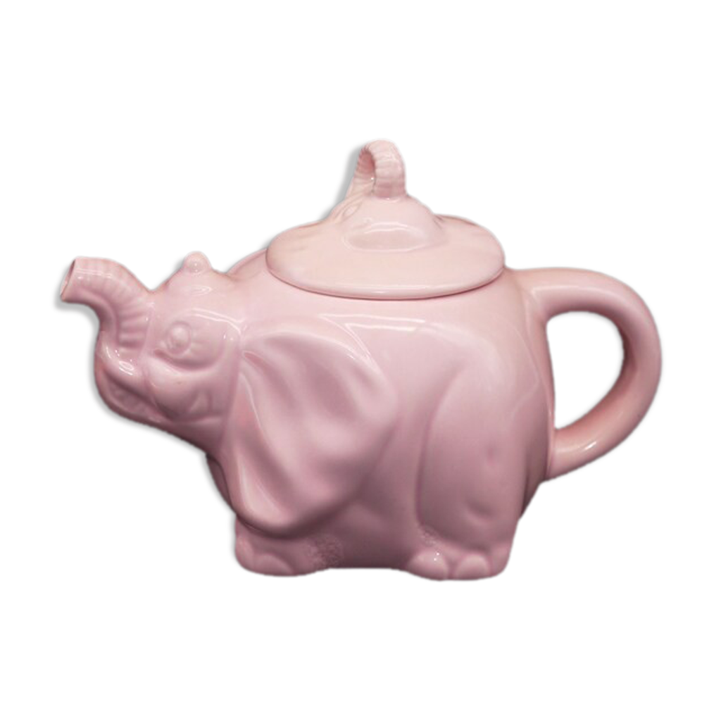 Repose sachet de thé en forme de théière en céramique blanc 10 x