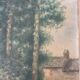 Peinture ancienne encadrée - signée R Guillet - 1948