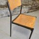 Designer wood and metal chair