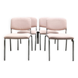 Vintage metal and fabric chairs