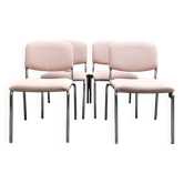 Chaises métal et tissu vintage
