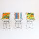 Nomad folding camping stools, France 1950s, set of three.