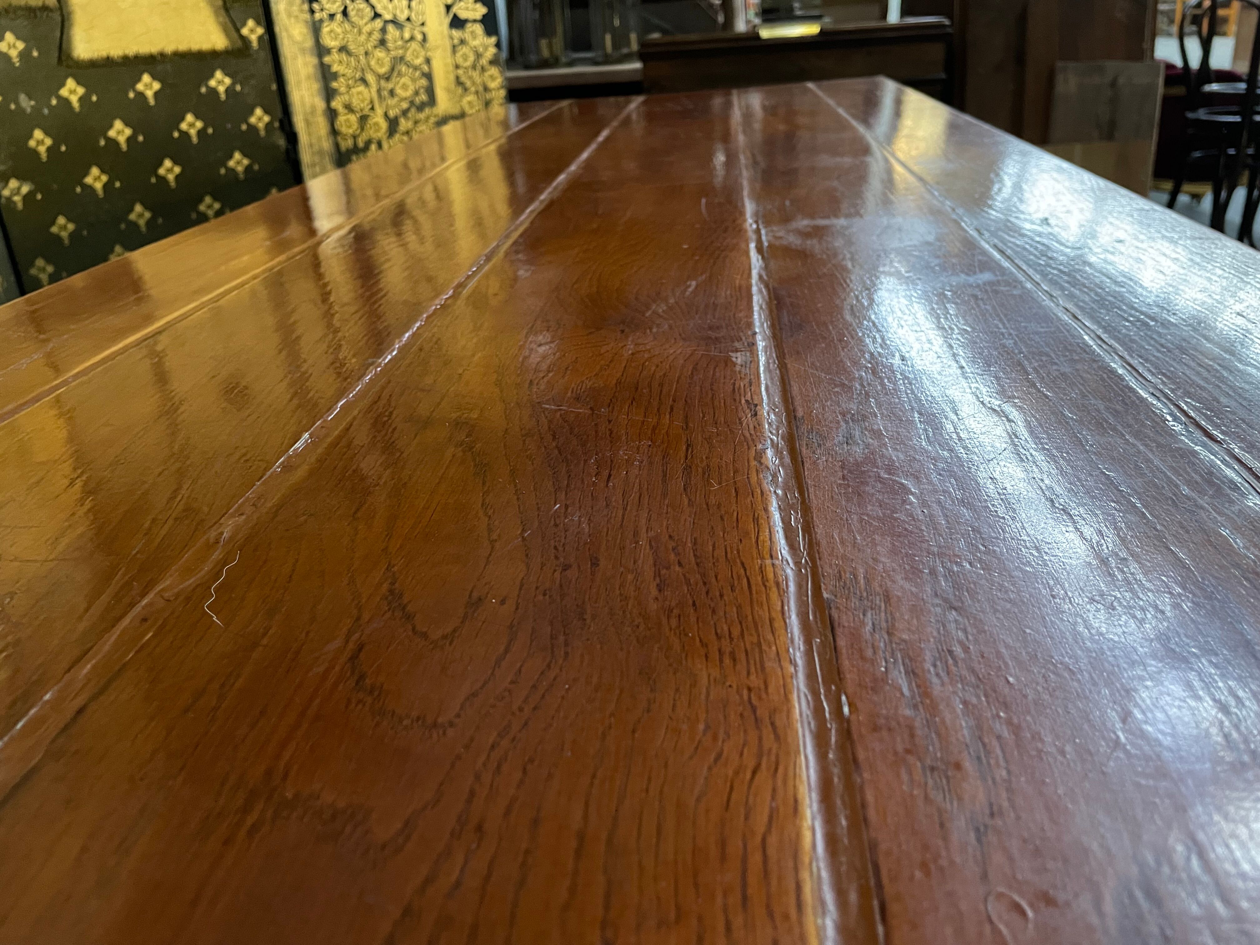 Solid oak farmhouse table