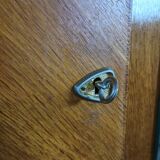 1960s Scandinavian wardrobe with two doors and mirror, easy assembly.