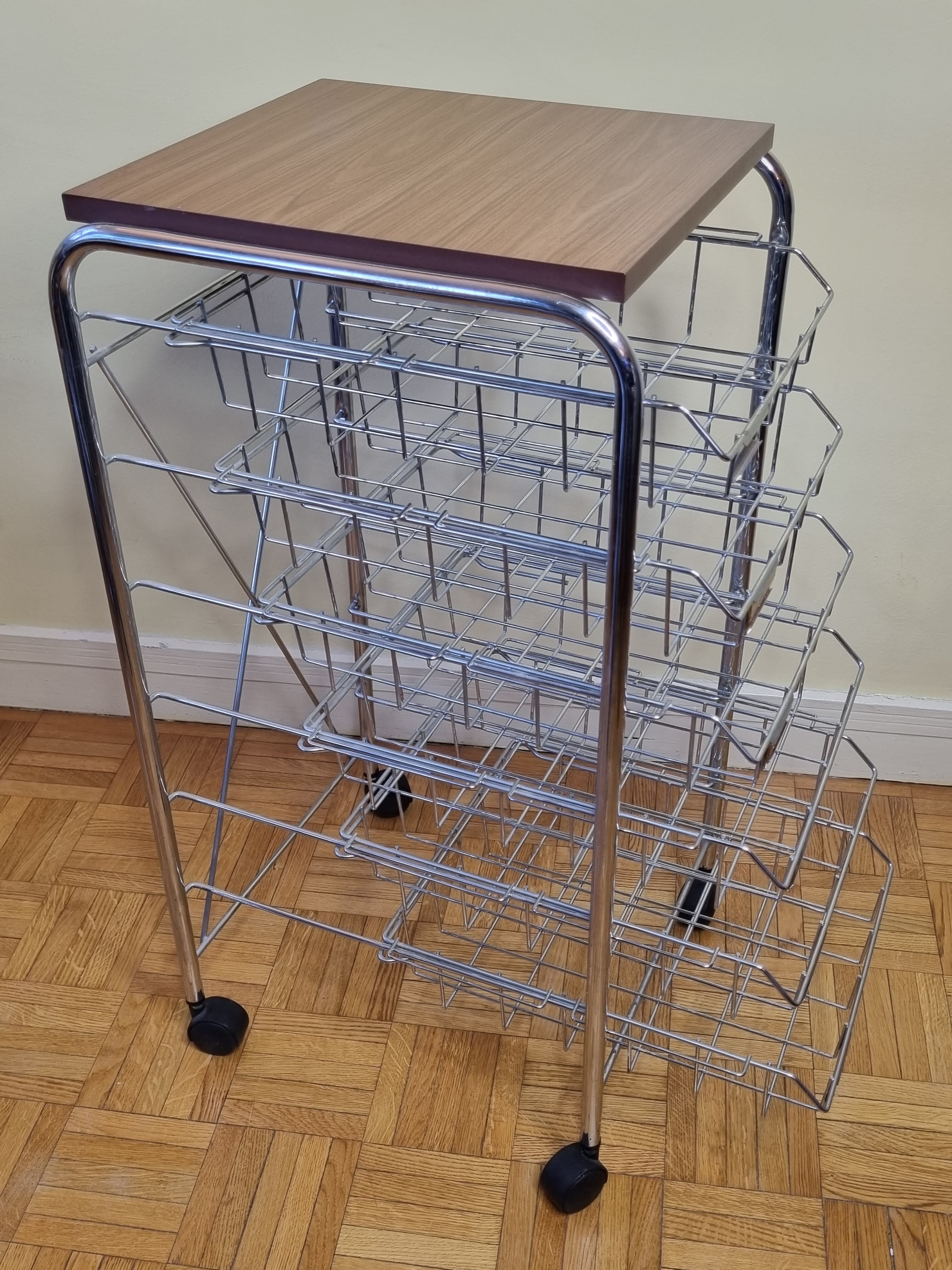Metal storage locker vintage trolley 70s-80s