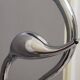 Sculptural design table lamp in chrome metal, Wofi Leuchten, Germany.