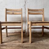 Pair of vintage dlg charlotte perriand Illmari tapiovaara chairs