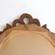 Gustavian knot hand carved oval wooden mirror