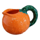 Jug / Carafe in orange barbotine shape